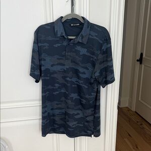 Travis Mathew Blue Camouflage Polo Shirt